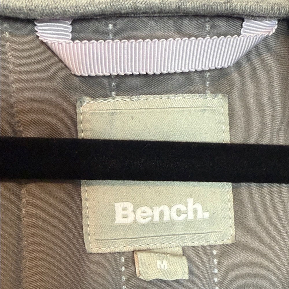 Bench | Grey Hooded Midi length Jacket yellow trim - quilted stitching - Medium - Picture 2 of 8